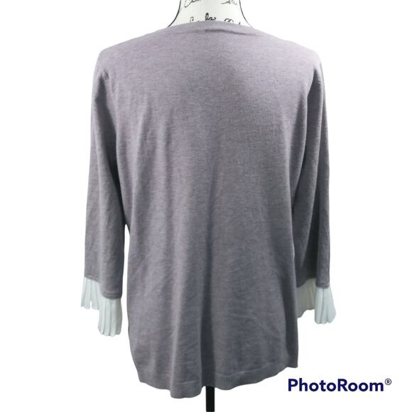 Sioni Purple Wool Blend Sweater Chiffon L - Picture 2 of 6
